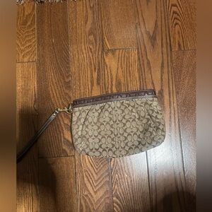 Coach vintage Brown Patterned Wristlet